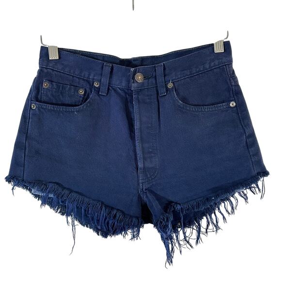 Vintage LEVIS‎  high waist Shorts Womans 26 summer festival - Picture 1 of 11